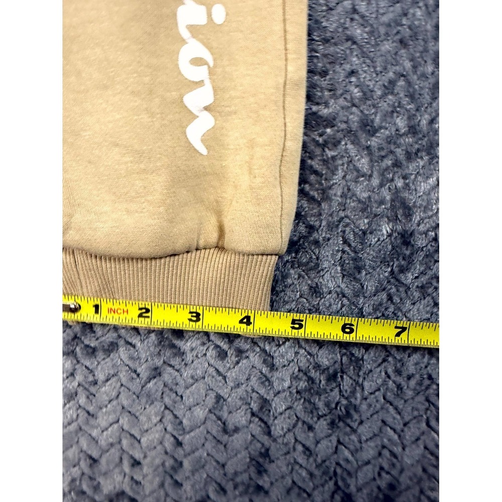 Champion Sweatpants Boys Large 14/16 Tan Graphic Logo Fleece Lined High Rise - Picture 2 of 9